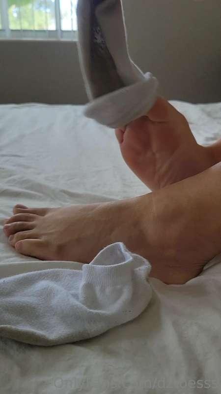 Wore these socks all day.  One lucky fan just got them maile..