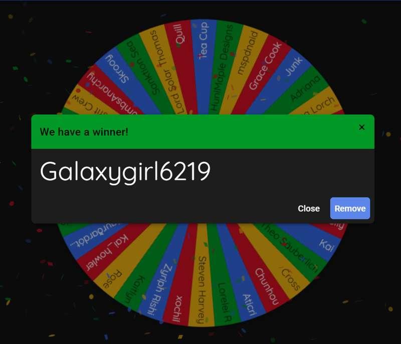Congratulations Galaxygirl6219