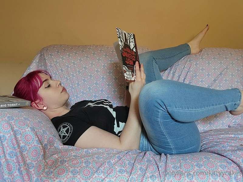 I caught you staring at me while reading horror books again,..