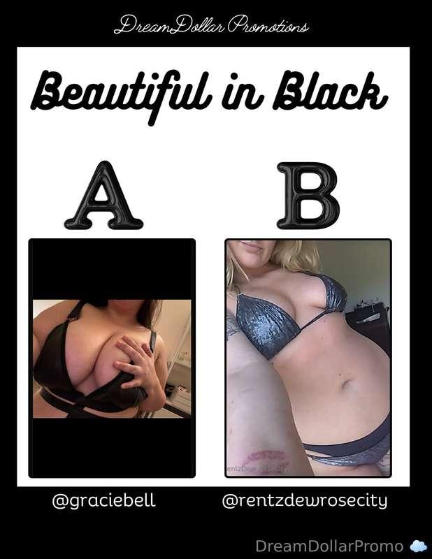 ## 🖤 𝐁𝐞𝐚𝐮𝐭𝐢𝐟𝐮𝐥 𝐢𝐧 𝐁𝐥𝐚𝐜𝐤 🖤A: @graciebellB: @rentzdewrosecity🏅..