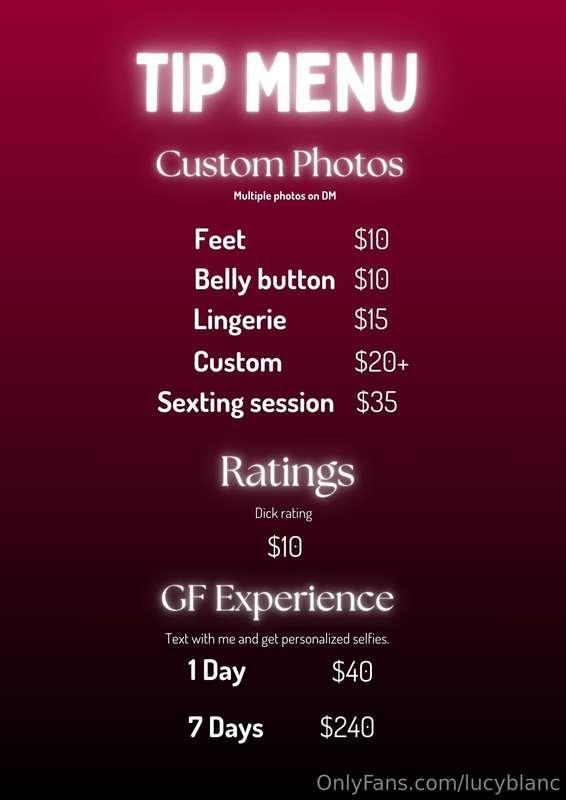 New customs list 💓