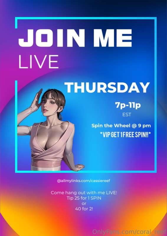 **LIVESTREAMING** in 2 hrs **@7pm EST!** Come See ME and Spi..