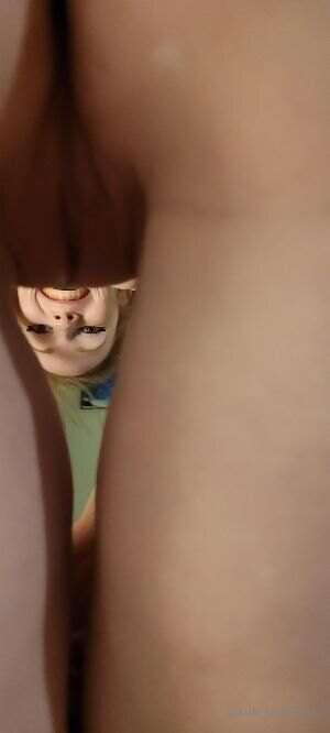 A little bit of cum dripping down my thigh