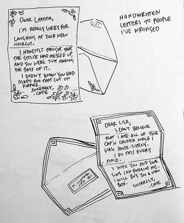 Sketchbook - Letters to people I've wronged