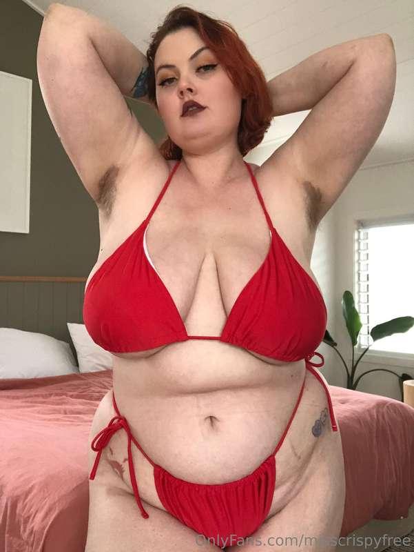 Lady in red❤️ Full nude bikini set❤️