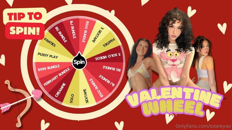 💋😍 VALENTINES SPIN THE WHEEL😍💋I've filled this Spin-the-whee..