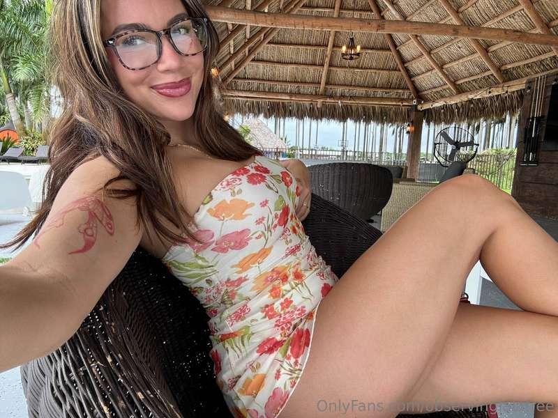 My dress is hugging my curves so well... do you like the vie..