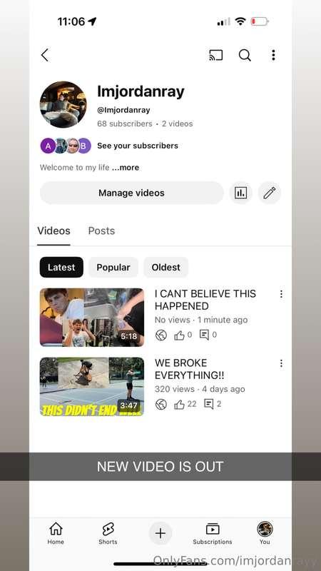 Need everyone to go like and subscribe to the YouTube channe..