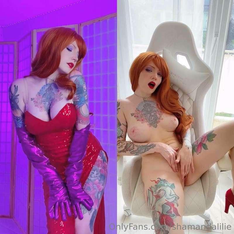 V74 🐰 ***JESSICA RABBIT COSPLAY / STRIP-TEASE AND FUCK*** 🐰 ..