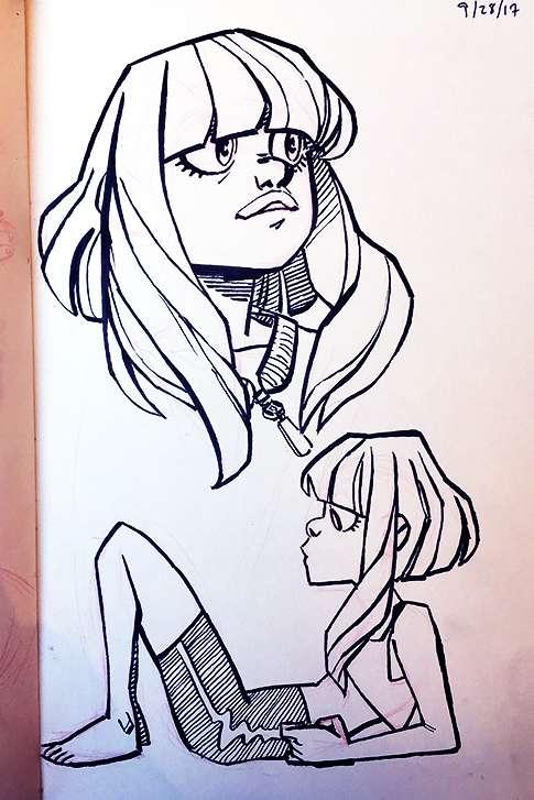 Sketchbook Pages - brush pen practice