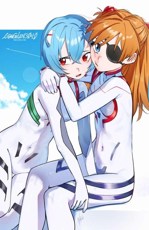 [R-18] Asuka & Rei + NSFW variation