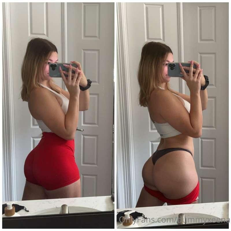 gym shorts on and gym shorts off 👅