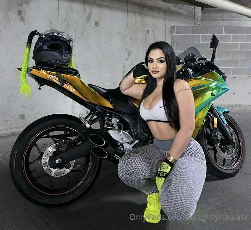 Picture this: I'm wearing JUST the helmet and you're grabbin..