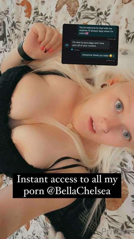 **430+ FULLY EXPLICIT VIDEOS ON HER FEED
@BellaChelsea** NO ..