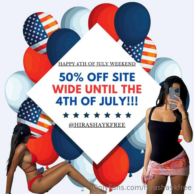 🇺🇸 Last day for 50% off site wide baby ❤️🤍💙 Happy 4th 💋