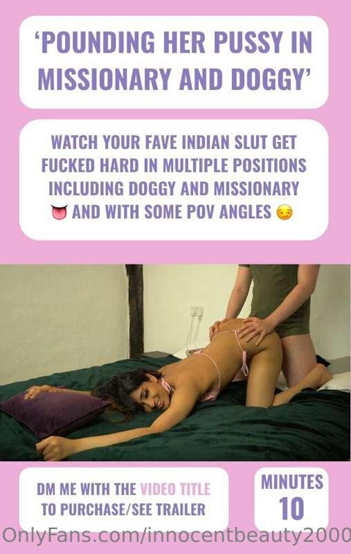 watch your fave Indian slut get fucked hard in multiple posi..