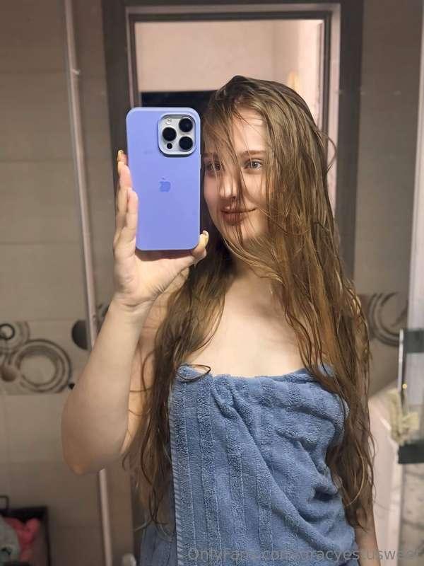 That post-shower peace when your body is ready for sleep but..