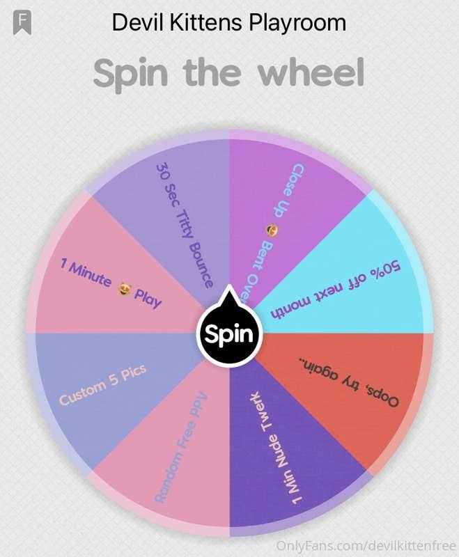 don’t forget the wheel! $5 a spin xo test your luck 🥵🥵