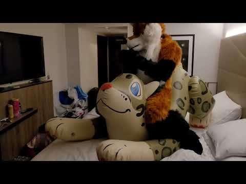 Secret fursuiter pokes my cute snep flat.