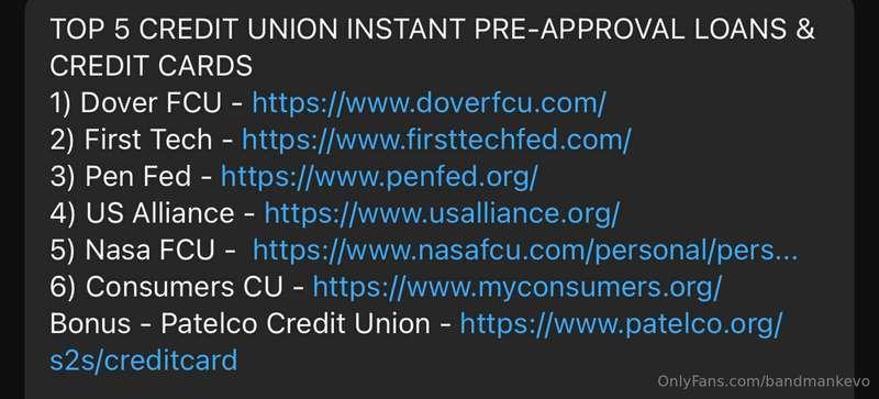 Credit unions