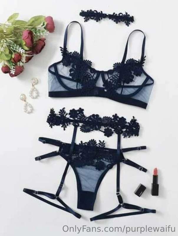 BLACK FLORAL LINGERIE 🌸🖤