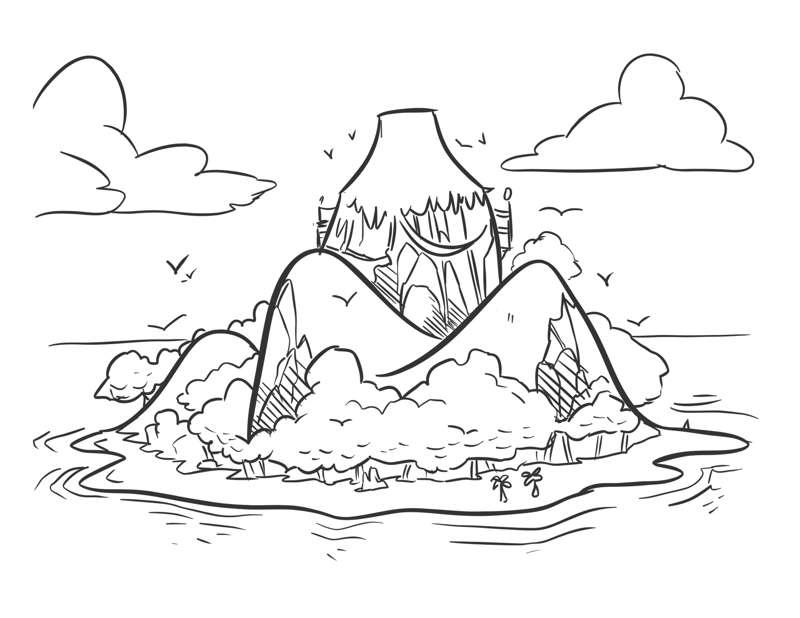 "Bubu Island" Coloring Sheet