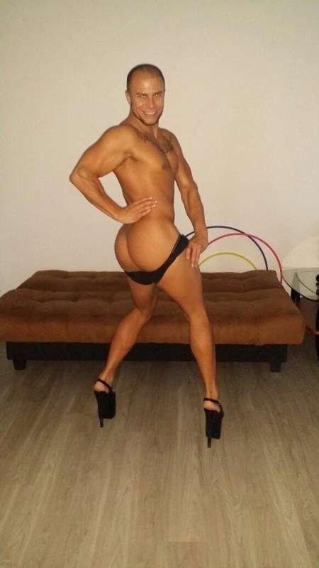 first time wearing heels and showing off my legs and ass in ..