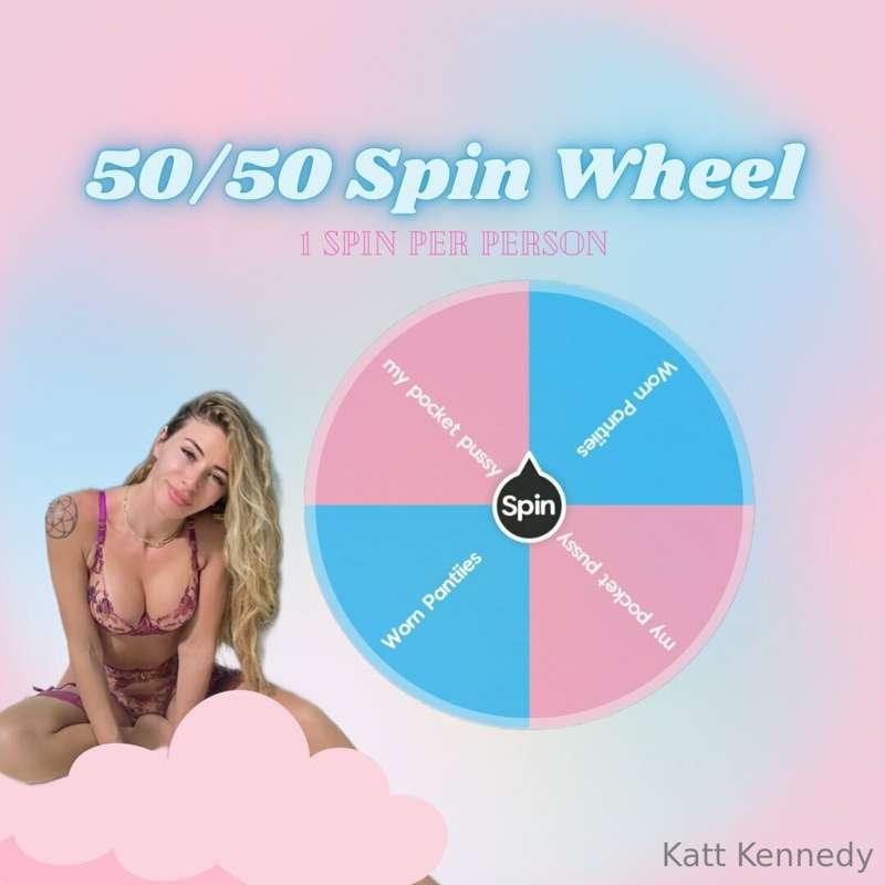 💦50/50 Spin Wheel💦
Everyone’s a winner💗 only 1 spin per pers..