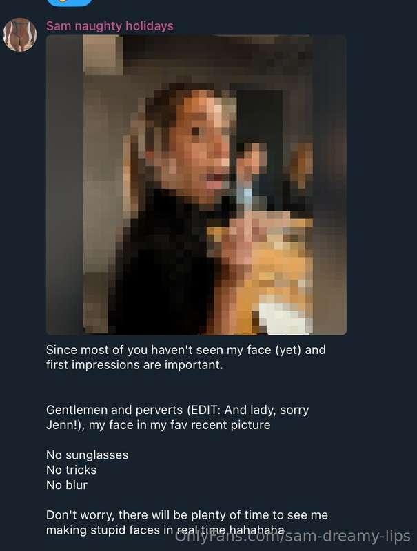 Boom, face reveal in the telegram group. You doubted me?! 