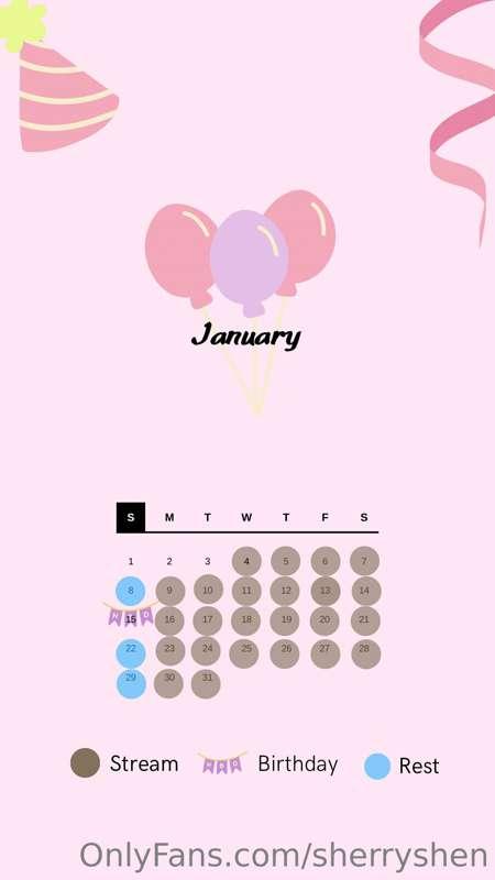My calendar for this month of January is ready, remember tha..