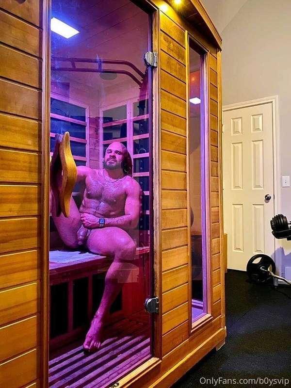 A good place like the sauna to be accompanied and caress eac..