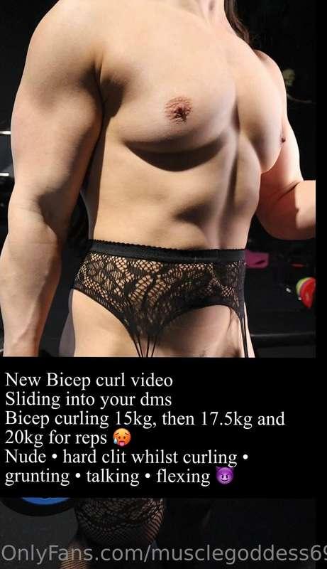 TIP $40 for the full video!  New bicep curl video ft 3 sets ..