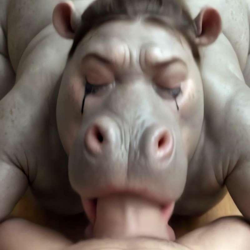[Video+Audio] POV Hippo Blowjob - Shapeshifter's Regrets