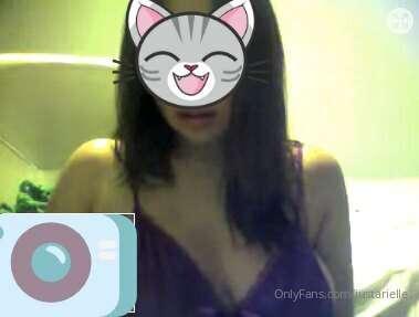 [Camgirl takes on her first customer...and finds a surprise ..