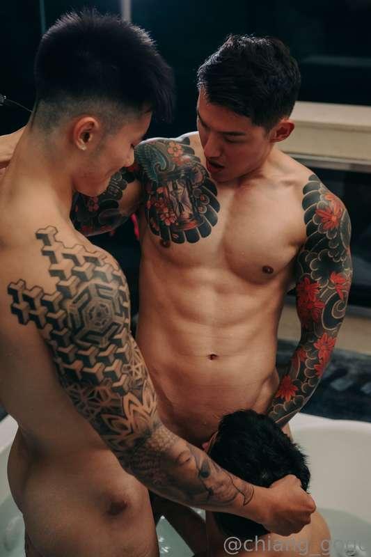 playing in the bathtub