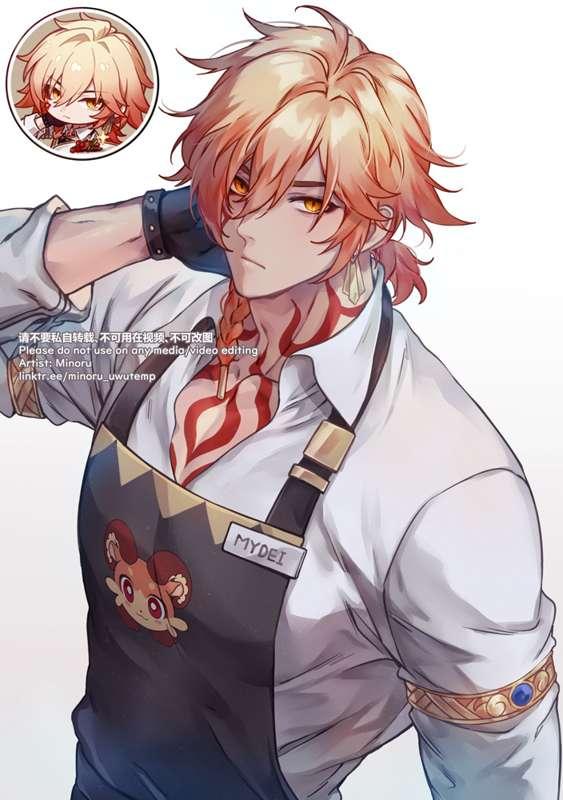 Mydei with ponytail
