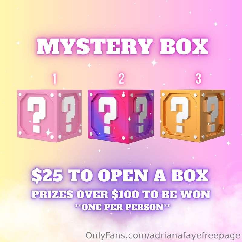 Wonder what's inside YOUR mystery box daddyy...😈😛 TIP $25 to..