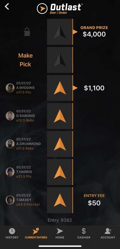 Outlast app and Prizepicks🤑