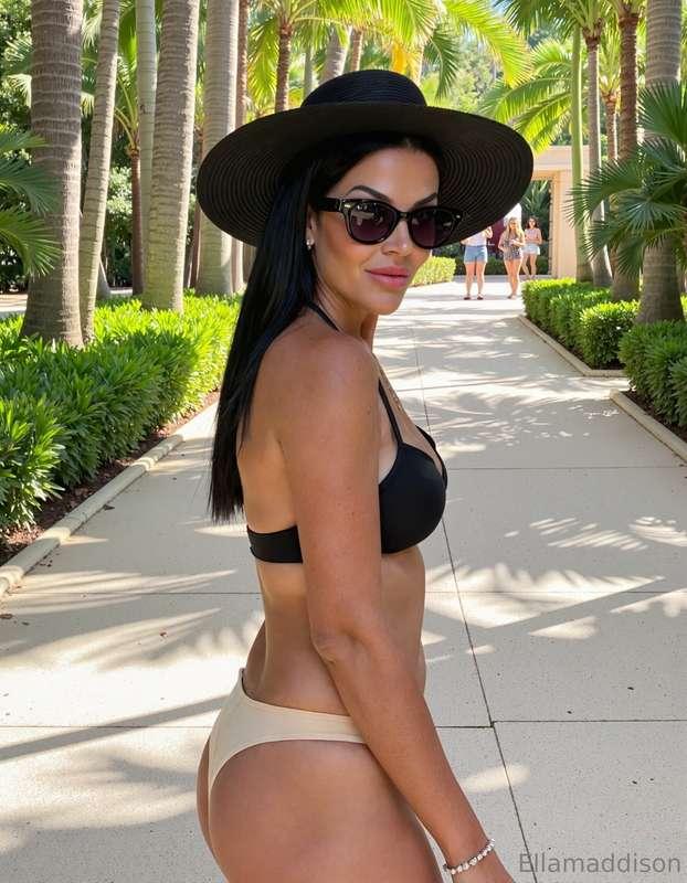 I have a question babe.. do you like me better in bikinis or..