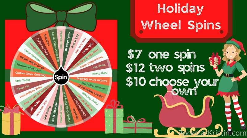 Don't miss out on holiday wheel spins!!!! I'm getting a bunc..