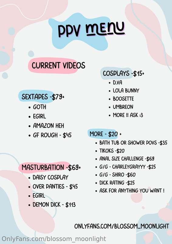 💕Menu & Rules💕