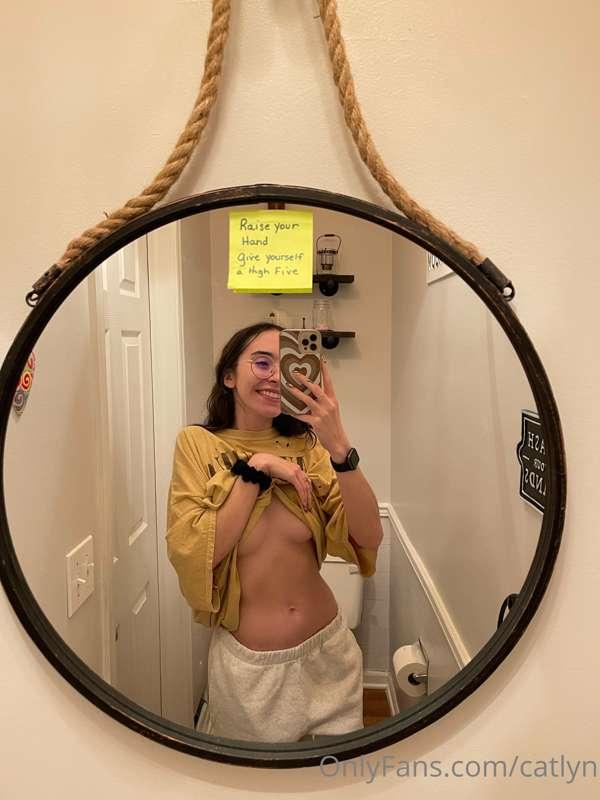 at my parents’ house being a slut in the bathroom 😳