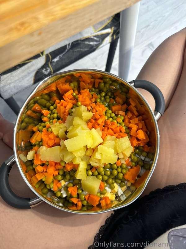 They say the famous Olivier salad was created by a French ch..