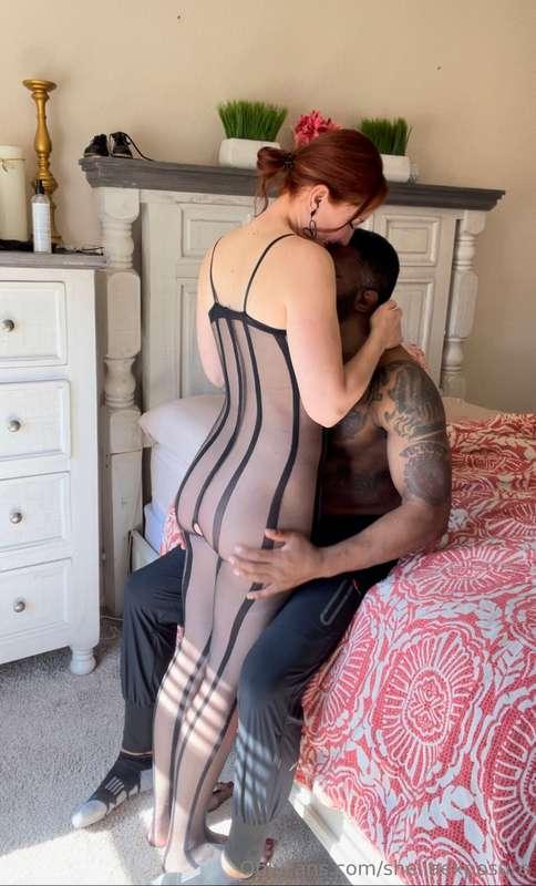 I love the way he caresses my ass cheeks. Cupping them into ..