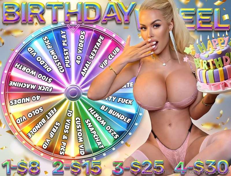 🎂❤️ MY BIRTHDAY WHEEL OF FORTUNE ❤️🎂🍭 1 SPIN - $8🍬 2 SPINS -..