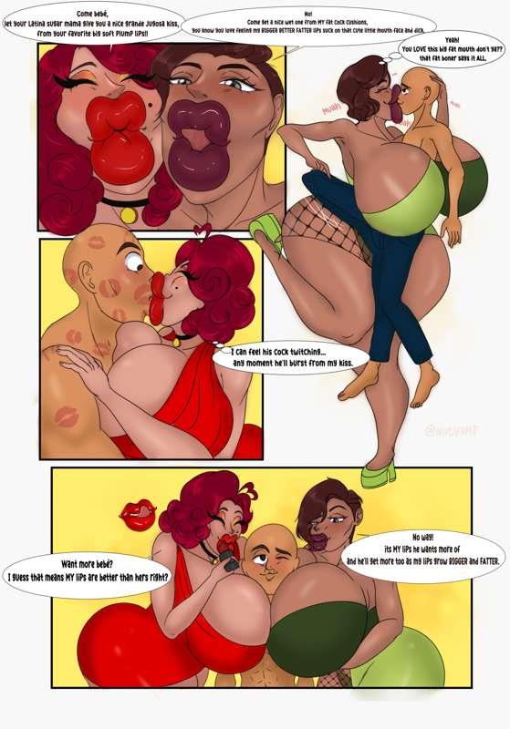 Linda and Jessica kiss competition