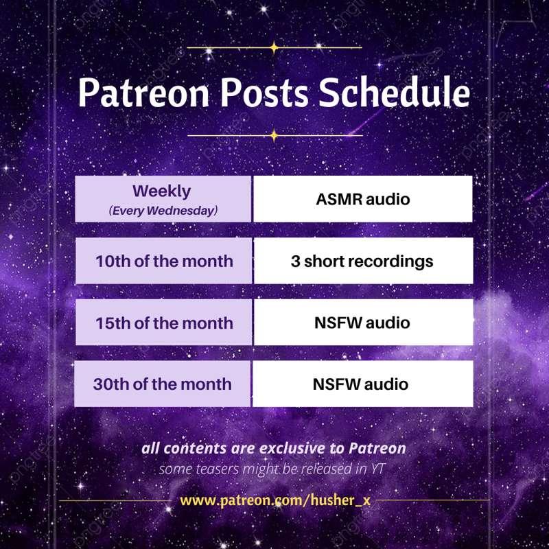 Patreon Post Schedule! 