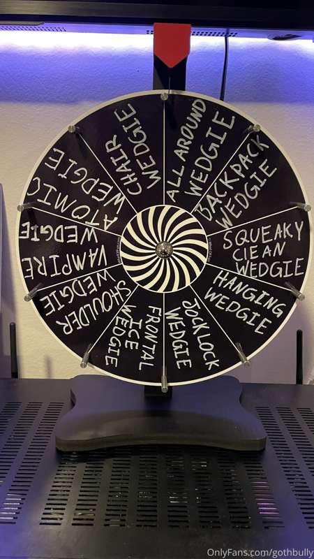 Wedgie wheel time! Tip $5 on this post to earn a spin! I’ll ..