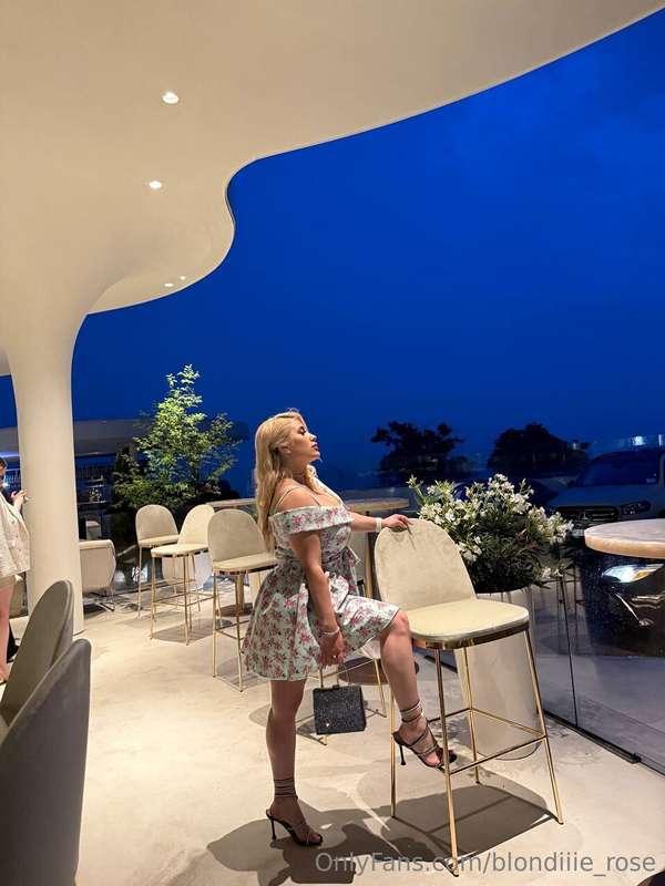 I love to put on a dress and go out to dinner at a restauran..