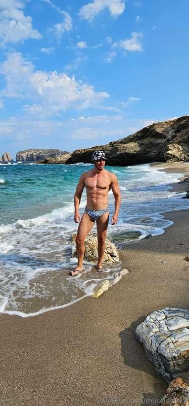 At the beach and very horny after the beach :)